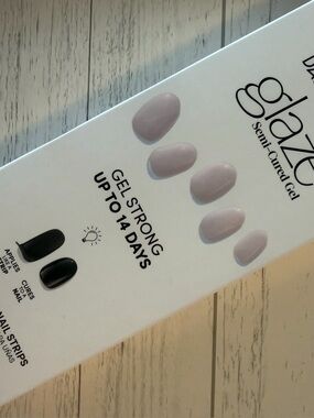 Glaze Semi-Cured Gel Nail Strips - GCM12 Powder Pink